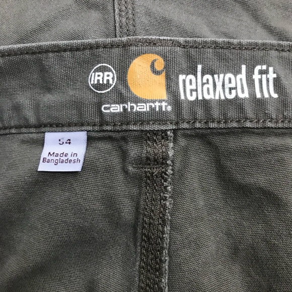 Carhartt Men's Rugged Flex Relaxed Fit Canvas Work Short 102514 size 54 Green - Picture 4 of 6